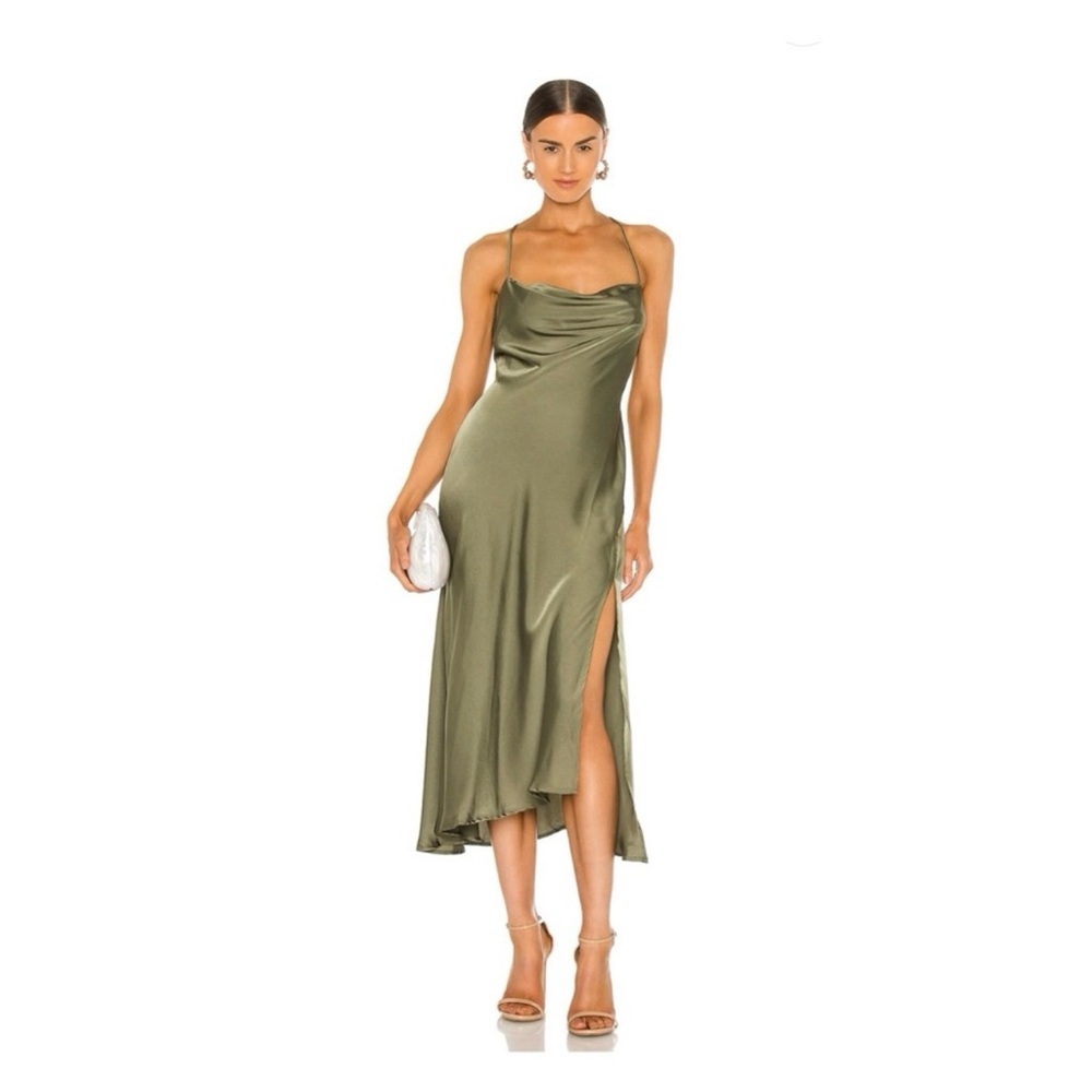 ATSR the Label Gaia Midi Slip Dress SAGE